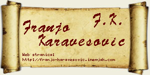 Franjo Karavesović vizit kartica